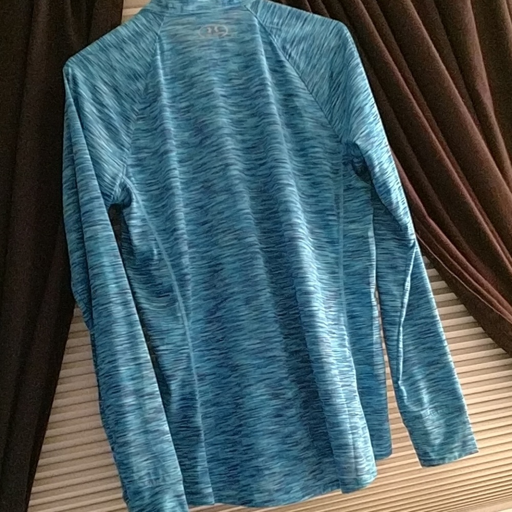 Under Armour quarter zip blue pullover top size Large - Picture 2 of 4